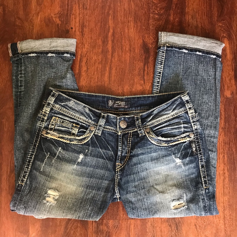 Silver Suki Mid Capri Jeans